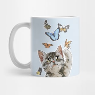 Butterfly Cat Mug